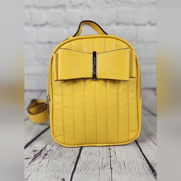 Bestsy Johnson Yellow Bow Mini Backpack - Picture 3 of 8